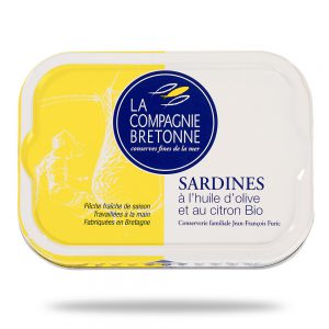 Sardines à l’huile d’olive et au citron Bio, 115 g